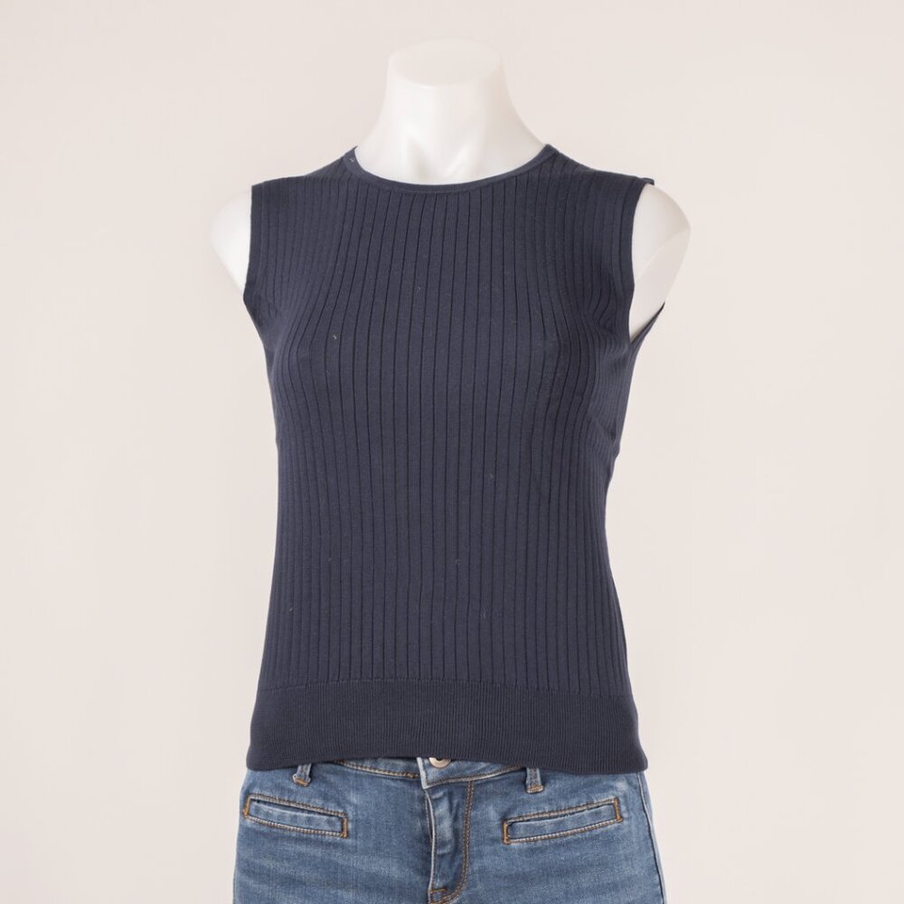Uniqlo Supima Cotton Sleeveless Sweater Navy
